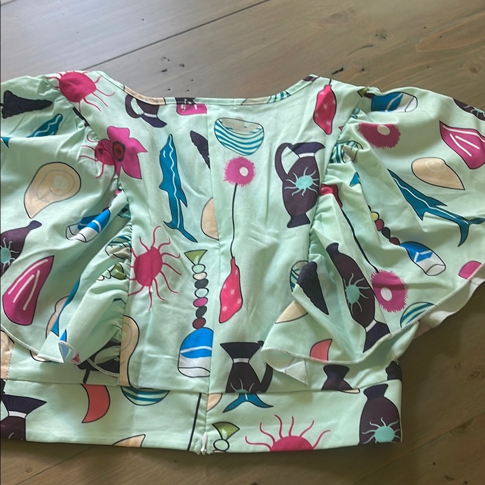SHEIN Abstract Patterned Two-Piece Set - Picture 10 of 12